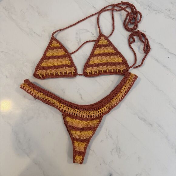 Akoia Swim Crochet Bikini NWT XS Retail $180 - Picture 2 of 7